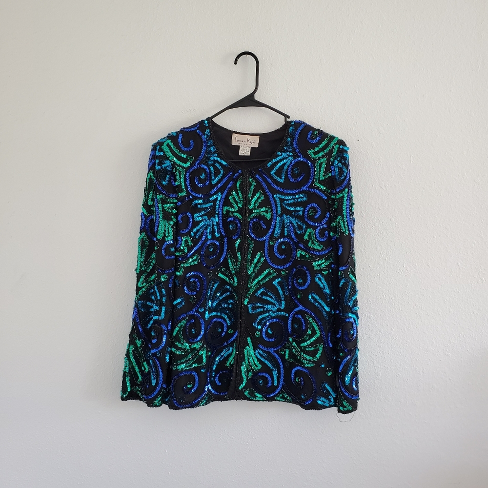 Laurence Kazar Vintage Beaded & Sequined Blazer